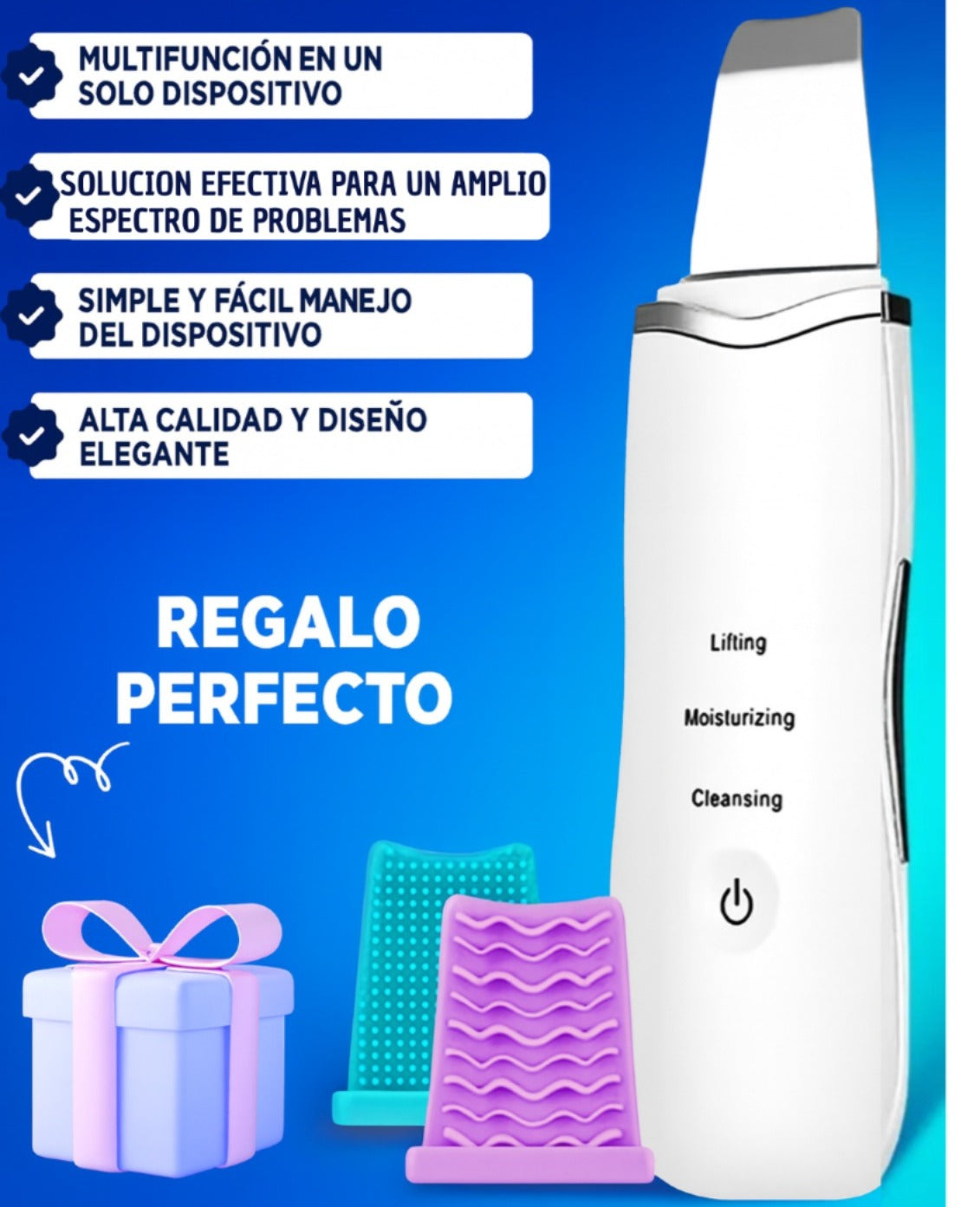 💎 GLOW SKIN-PALETA ULTRASONICA + 🎁 5 mascarillas💆‍♀️